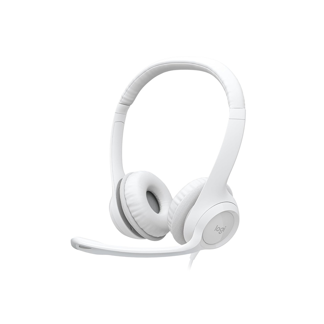 Logitech H390 Corded Headset - Off White in Qatar Logitech H390 Corded Headset - Off White in Qatar